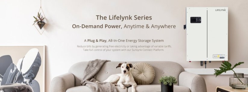 O inversor híbrido Sunsynk Lifelynk X 3,6 kW
